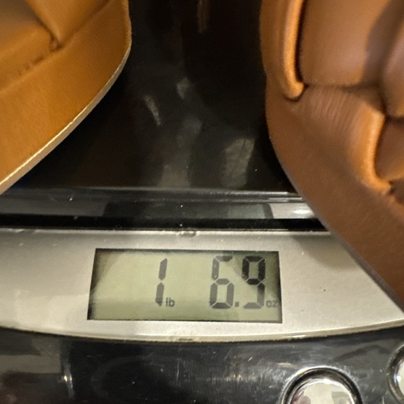 Cushionaire 4" Heel Slide Sandal Women's Size 6.5 Open Square Toe Brown‎ Braided - Picture 10 of 10